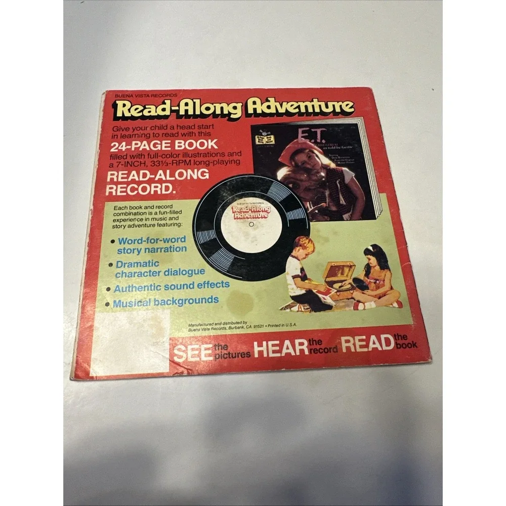 ET The Extra Terrestrial As Told By Gertie Book & 45 Record Vintage - Picture 2 of 8